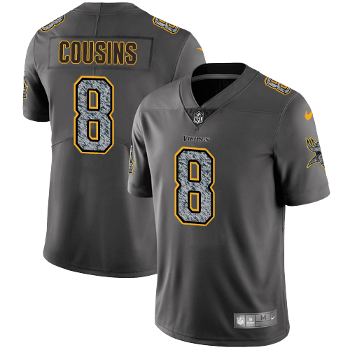 Minnesota Vikings 8 Limited Kirk Cousins Gray Static Nike NFL Men Jersey Vapor Untouchable